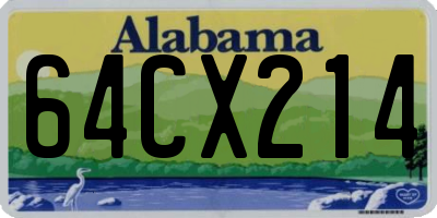 AL license plate 64CX214