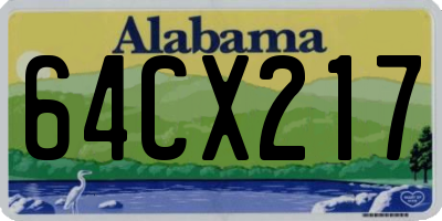 AL license plate 64CX217