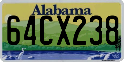 AL license plate 64CX238
