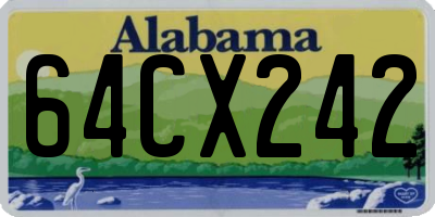 AL license plate 64CX242