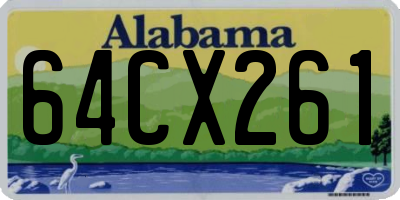 AL license plate 64CX261
