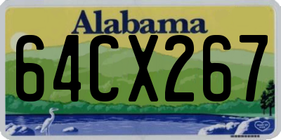 AL license plate 64CX267