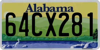 AL license plate 64CX281