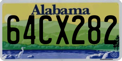 AL license plate 64CX282