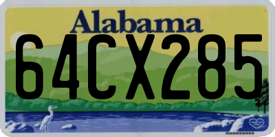 AL license plate 64CX285