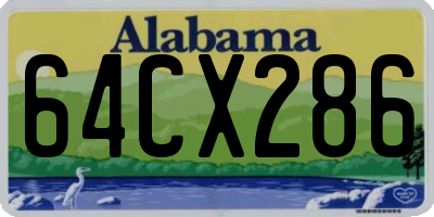 AL license plate 64CX286