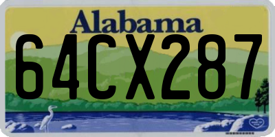 AL license plate 64CX287