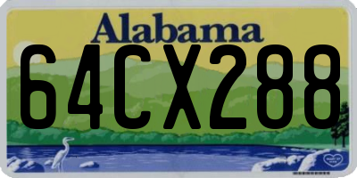 AL license plate 64CX288