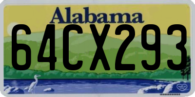AL license plate 64CX293