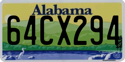 AL license plate 64CX294