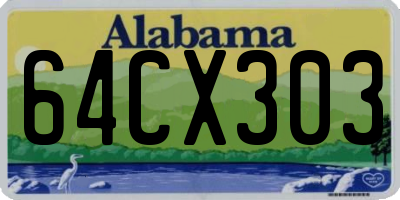 AL license plate 64CX303