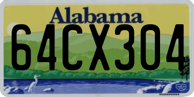 AL license plate 64CX304