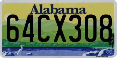 AL license plate 64CX308