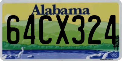 AL license plate 64CX324