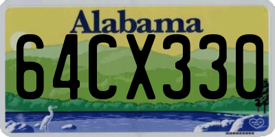 AL license plate 64CX330