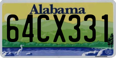 AL license plate 64CX331