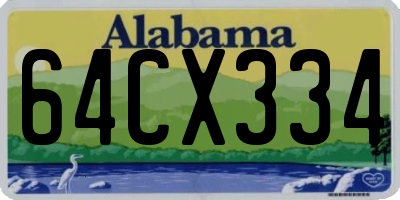 AL license plate 64CX334