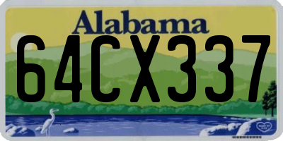 AL license plate 64CX337