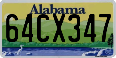 AL license plate 64CX347