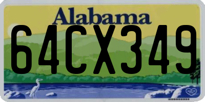 AL license plate 64CX349