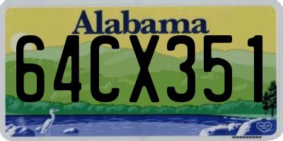 AL license plate 64CX351