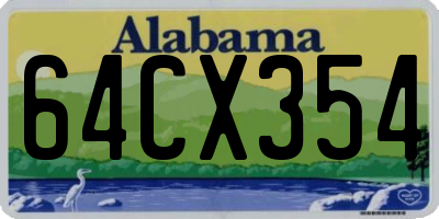 AL license plate 64CX354