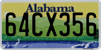 AL license plate 64CX356