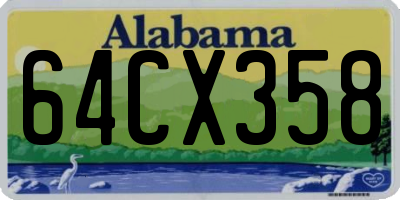AL license plate 64CX358