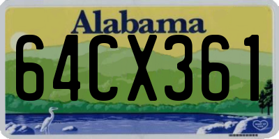 AL license plate 64CX361