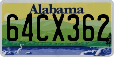 AL license plate 64CX362