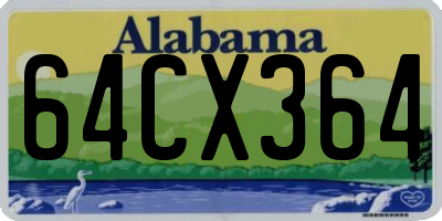 AL license plate 64CX364