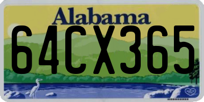 AL license plate 64CX365