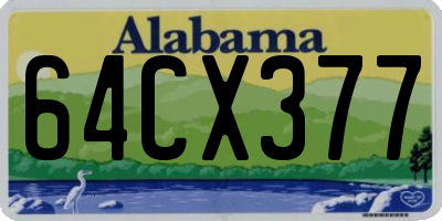 AL license plate 64CX377