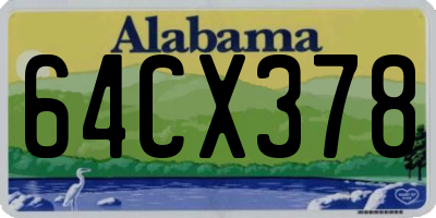 AL license plate 64CX378