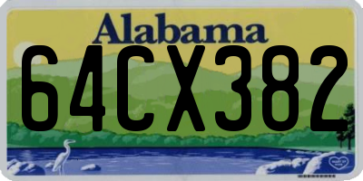 AL license plate 64CX382