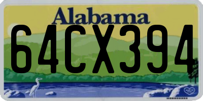 AL license plate 64CX394