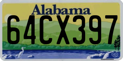 AL license plate 64CX397