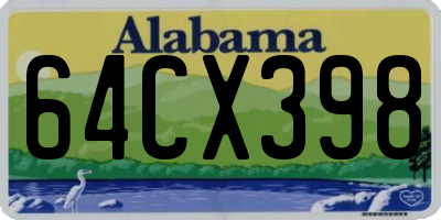 AL license plate 64CX398