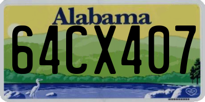 AL license plate 64CX407