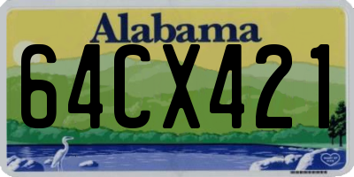 AL license plate 64CX421
