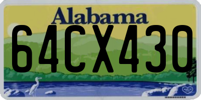 AL license plate 64CX430