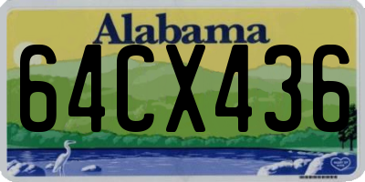 AL license plate 64CX436