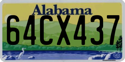 AL license plate 64CX437