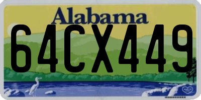 AL license plate 64CX449