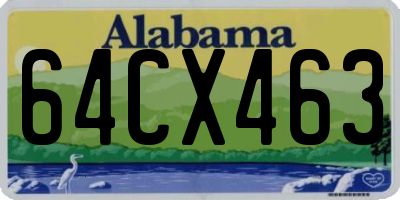 AL license plate 64CX463