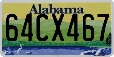 AL license plate 64CX467