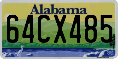 AL license plate 64CX485