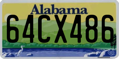 AL license plate 64CX486