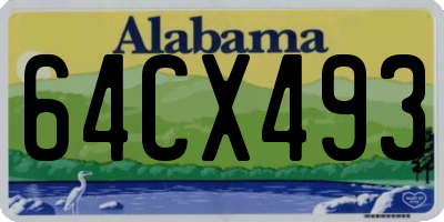 AL license plate 64CX493