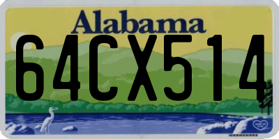 AL license plate 64CX514